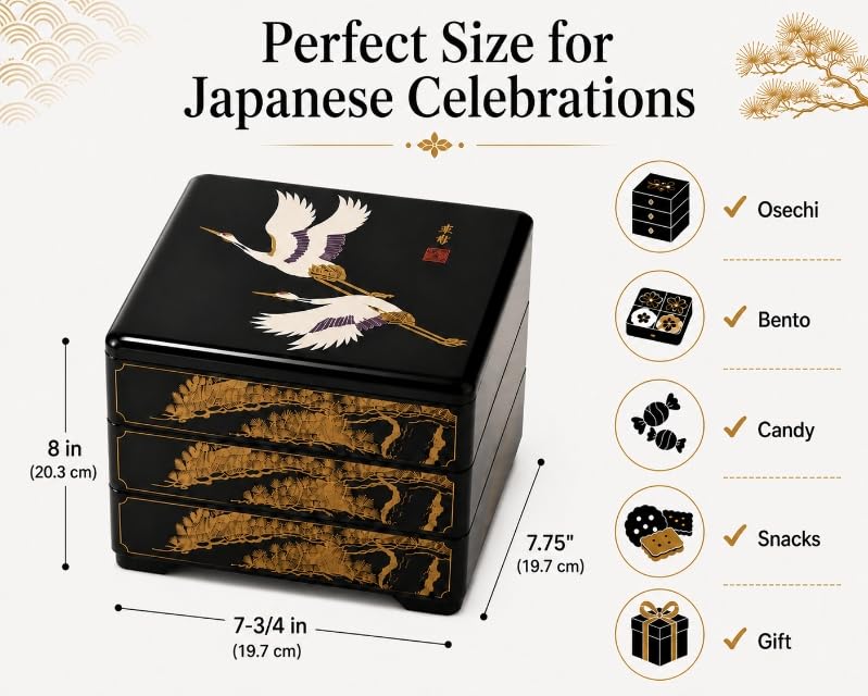 Amazon.com: JapanBargain 4119, Jubako Box Japanese Traditional 3